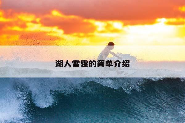 湖人雷霆的简单介绍插图