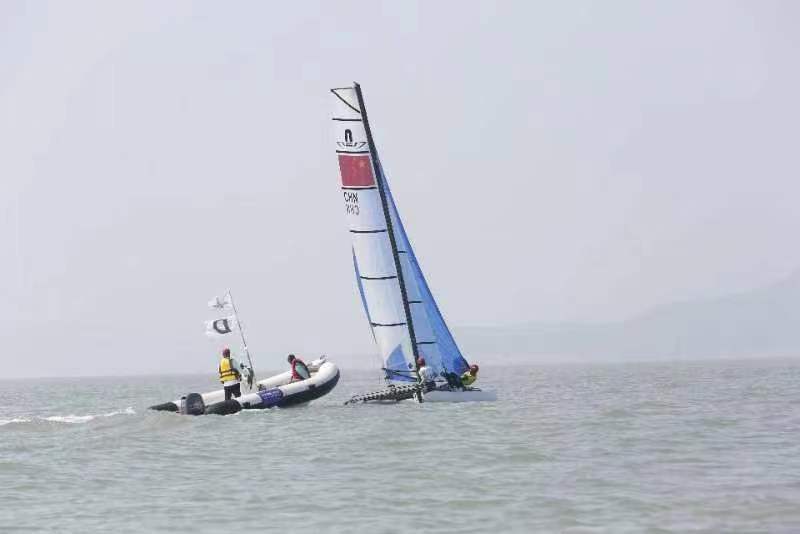 济宁姑娘王赛博夺得亚运会帆船混合双体船-诺卡拉17级金牌插图