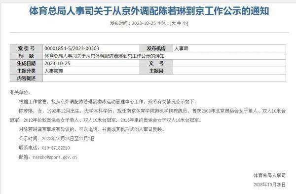 （陈若琳?）陈若琳，有新职！插图