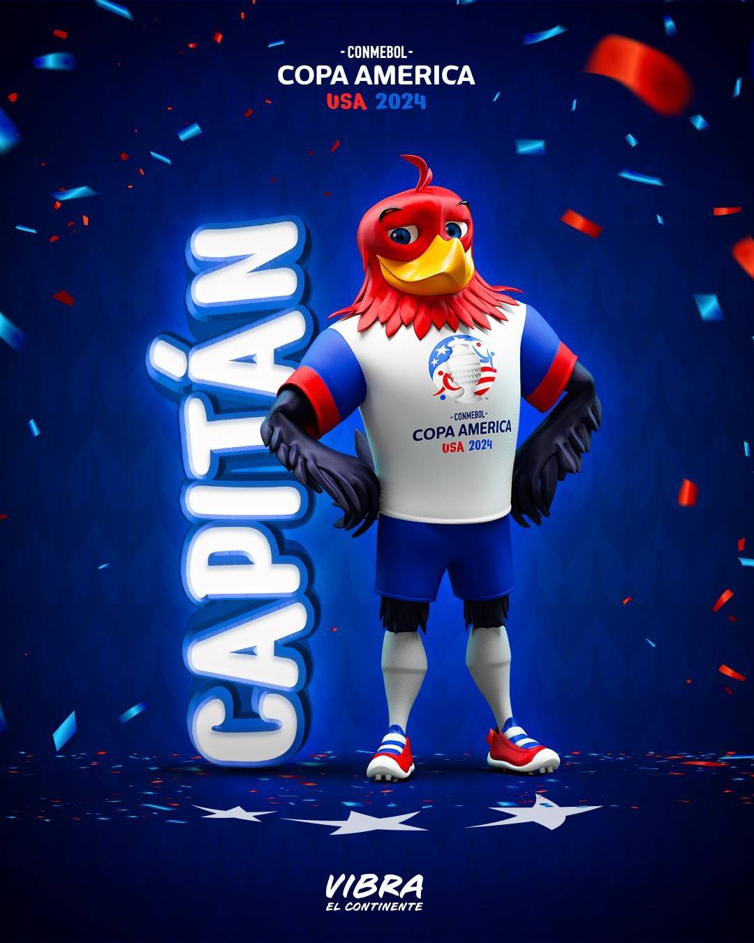鹰酱虽迟但到！2024美洲杯吉祥物公布 它拥有一个美国父亲插图