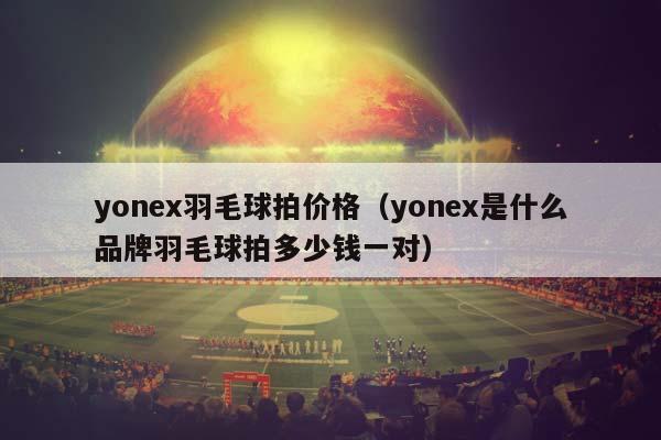 yonex羽毛球拍价格（yonex是什么品牌羽毛球拍多少钱一对）插图