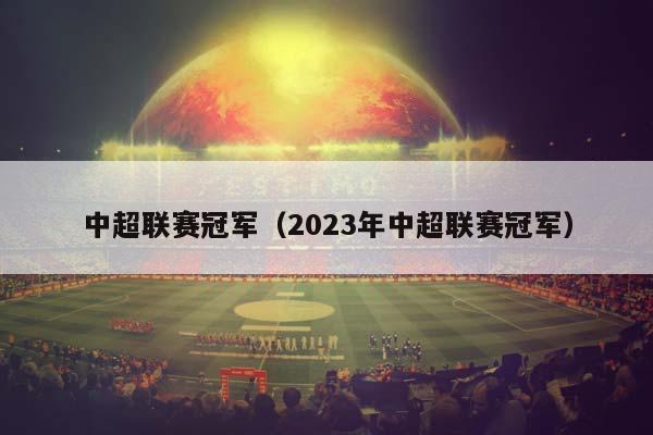 中超联赛冠军（2023年中超联赛冠军）插图