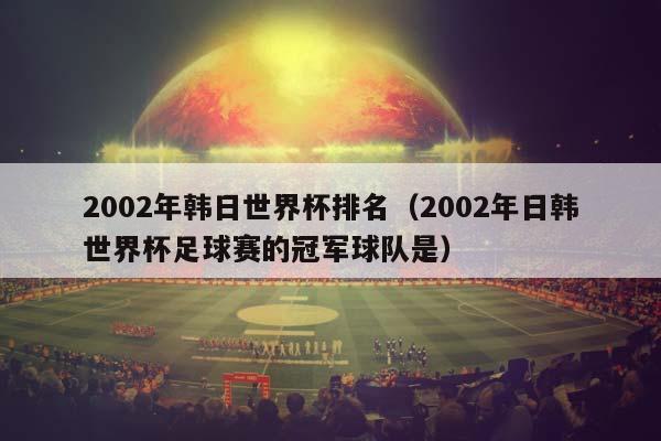 2002年韩日世界杯排名（2002年日韩世界杯足球赛的冠军球队是）插图